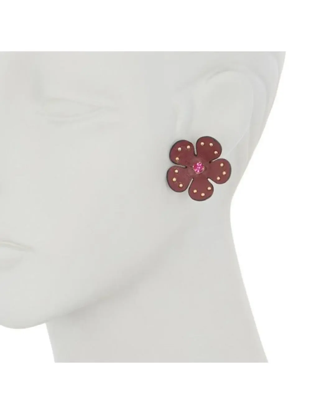 Kate Spade Blooming Bling Studded Leather Earrings